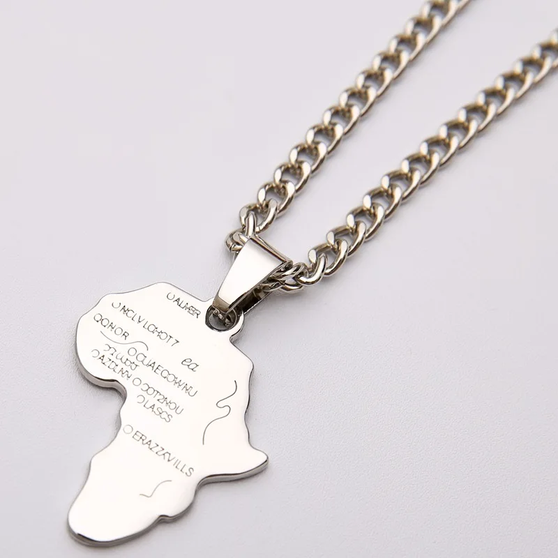 2021 Европейская и американская вода ювелирные изделия карта Африки ожерелье река