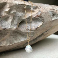 10 11mm natural white baroque pearl pendant necklace wedding diy jewelry gift real classic aurora women