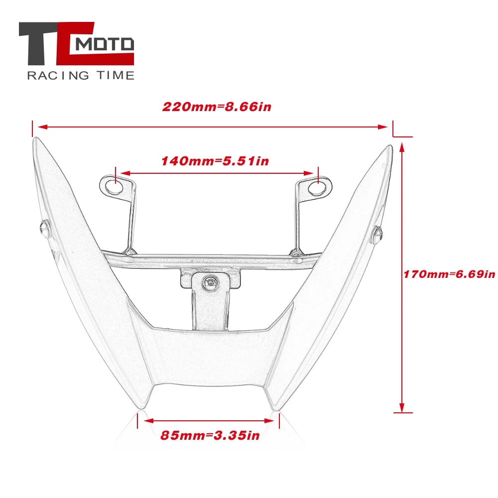 free shipping For Yamaha MT 03 MT03 2015-2020 2016 2019 Front Headlight Bracket Fairing Upper Cowl Stay Holder Accessories | Автомобили и
