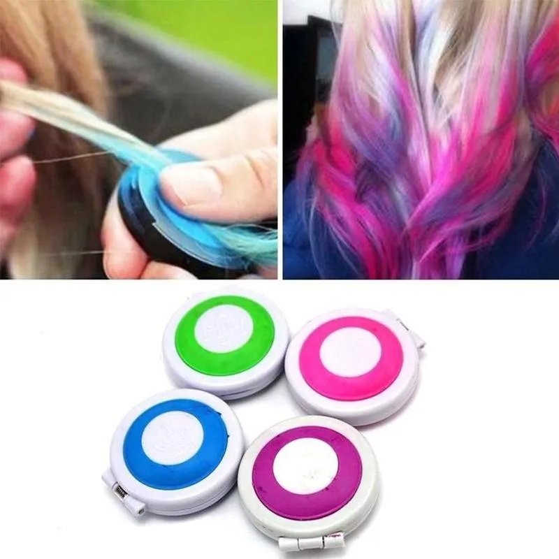 Временные мелки для волос набор окрашивания порошковая краска тортов 4 цвета