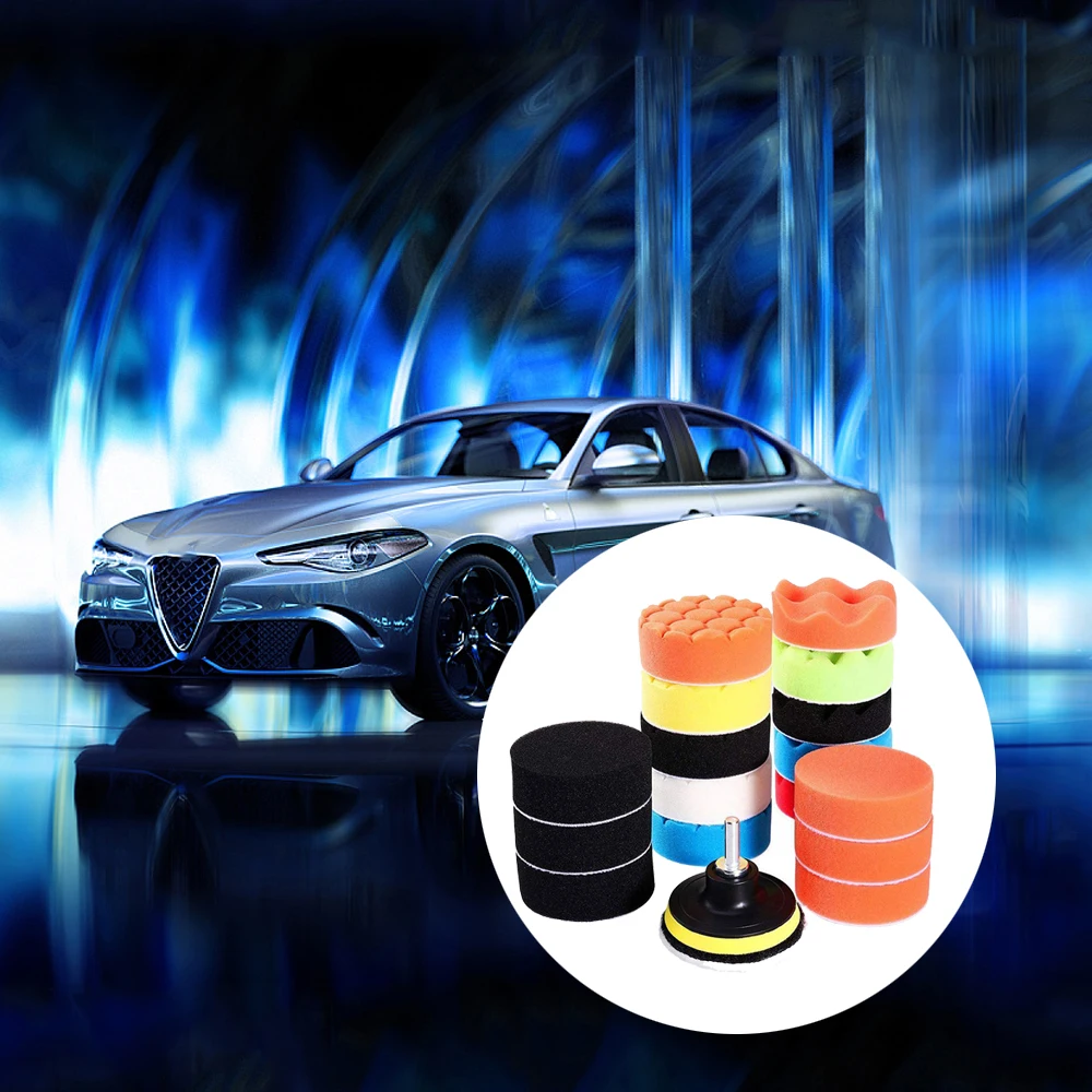 Car Polishing Pad Sponge Wheel 16/19 Pieces/set of for Drill Bit Adapter Detail | Инструменты
