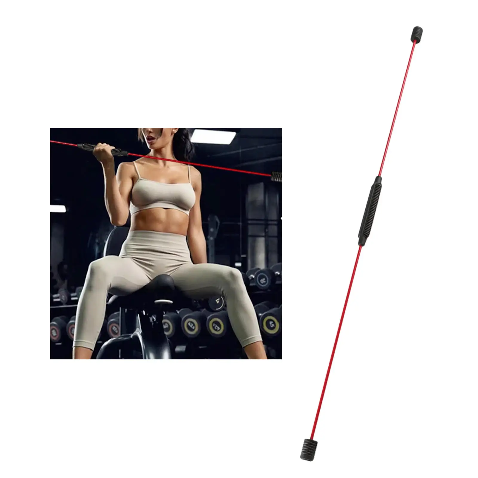 

Multifunctional Elastic Fitness Bar Workout Fat Burning Exercise Stick Shoulder Rehabilitation Equipment for Training Muscle