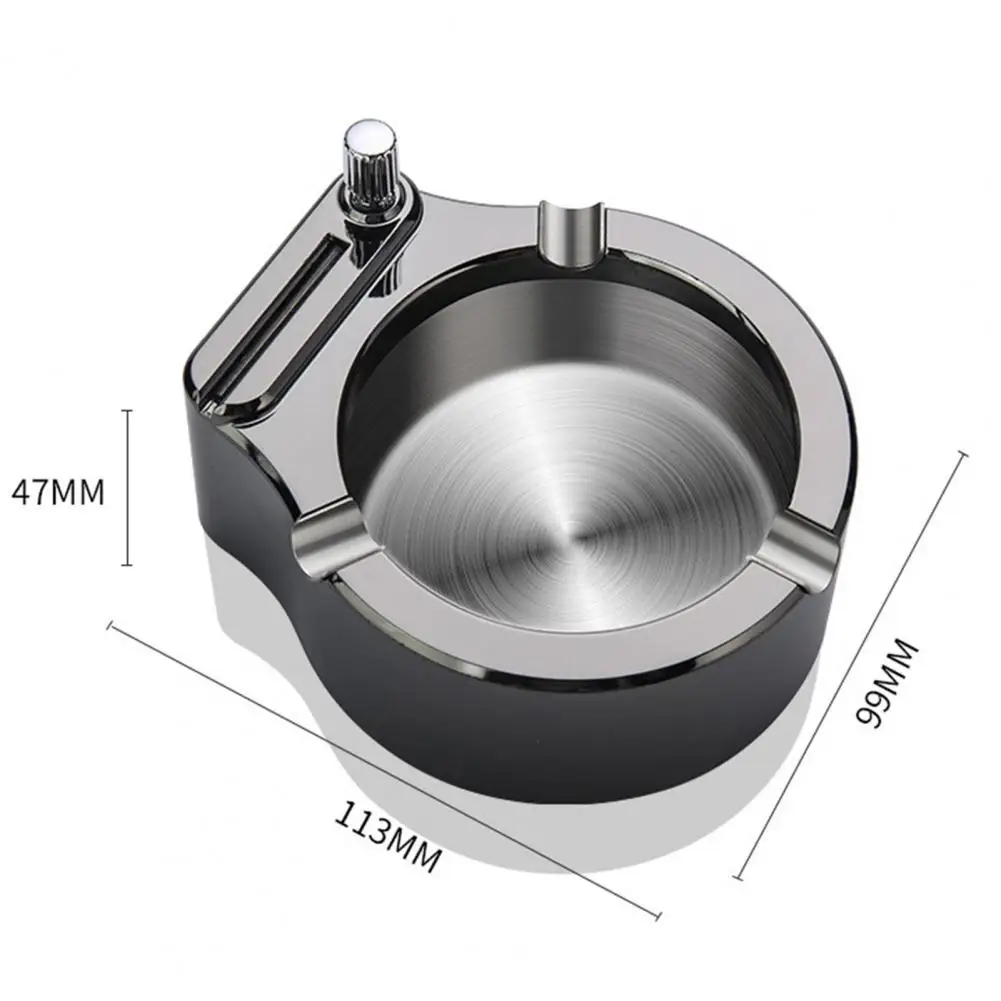 

Retro Metal Ashtray Ten Thousand Match Lighter Car Home Smokeless Storage Holder Stainless Steel Ashtray