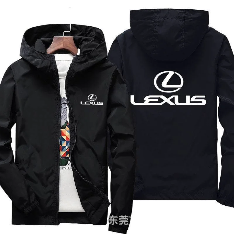 

Весна 2021, Мужская мотоциклетная куртка с логотипом автомобиля LEXUS, Повседневная ветровка, Спортивная тонкая куртка на молнии, Солнцезащитна...