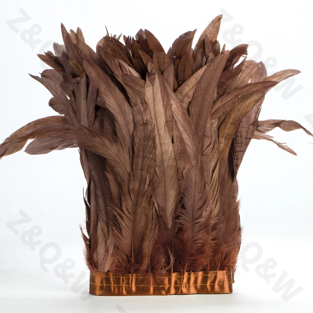 

Натуральный хвост петуха 8-14 дюймов, окрашенный в темно-коричневый, для изготовления 2 метра тканевых краев, «сделай сам», для латиноамерикан...