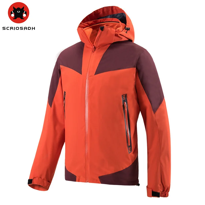 

Уличная Мужская куртка 3 в 1, Флисовая теплая дышащая мягкая оболочка, водонепроницаемая ветрозащитная ветровка для альпинизма, пальто