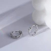 925 silver needle hypoallergenic earrings female hollow cross silver plating hoop earrings fashion thorn earrings