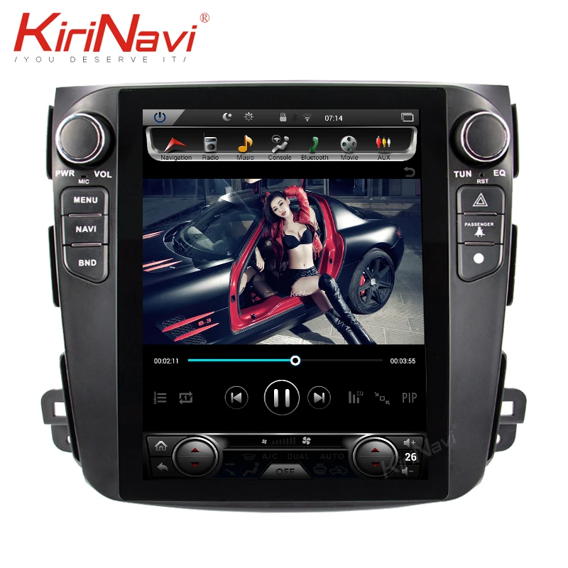 Автомагнитола KiriNavi в стиле Tesla 10 4 дюйма Android 9 0 для Mitsubishi Outlander Dvd плеер GPS навигация