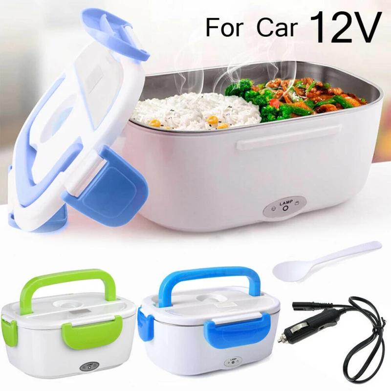 

12V Portable Electric Auto Trunk Car Heated Lunch Box Bento Boxes Food Rice Container Warmer For School Office Home Dinnerware