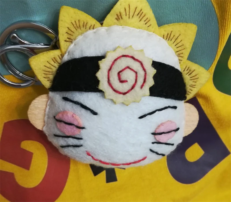 1 шт. ручной работы Войлок мультфильм аниме Наруто Hokage кулон Uzumaki Наруто рисовый шар украшение для брелока DIY куклы брелоки подарки Горячие