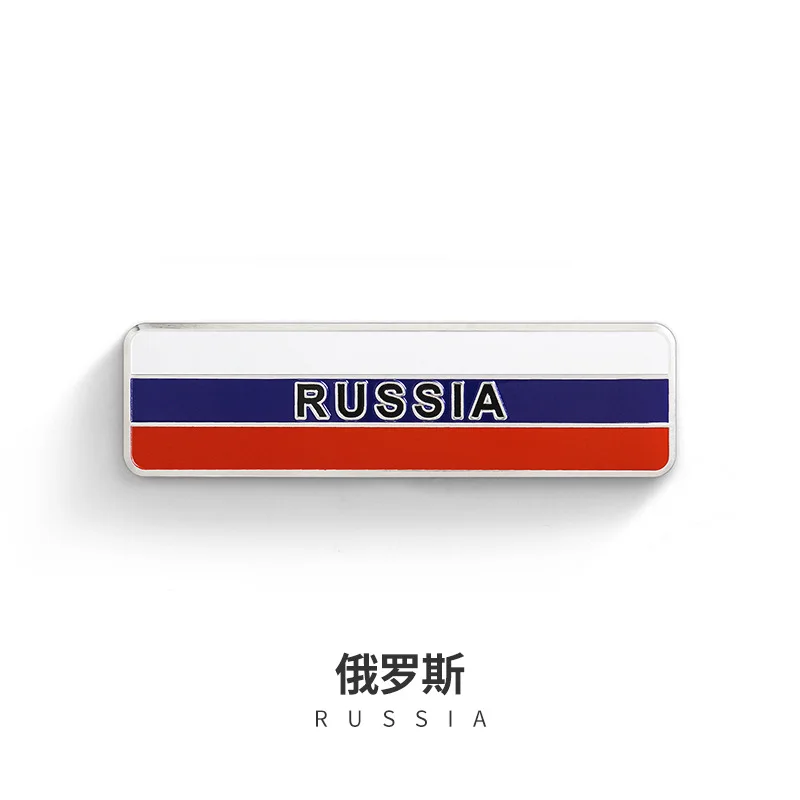 Russia Квадратный флаг этикетка-эмблема индонезийский Корея Малайзия Турция Украина Греция Франция Россия Великобритания США Германия Япония Канада м стикер автомобиля - Цвет: Russia