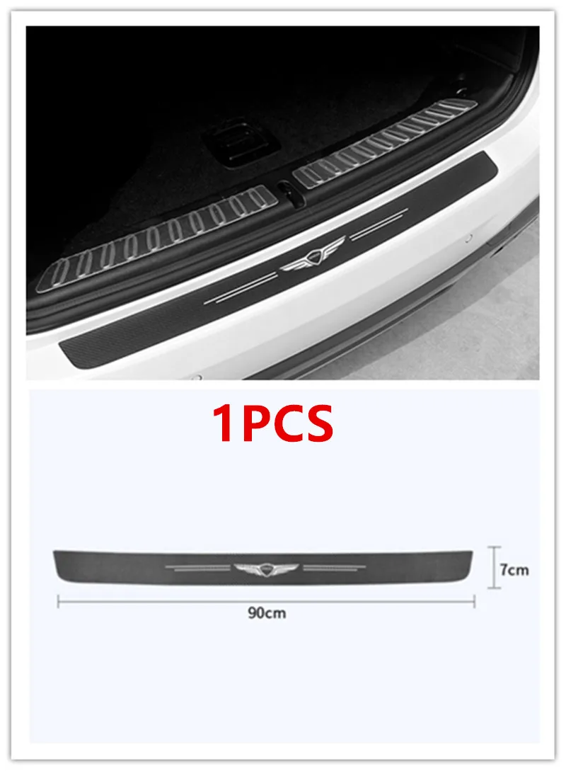 

Автомобильная отделка багажника Водонепроницаемая устойчивая к царапинам наклейка из углеродного волокна Hyundai Genesis G80 G70 G90 GV80 Автомобильна...