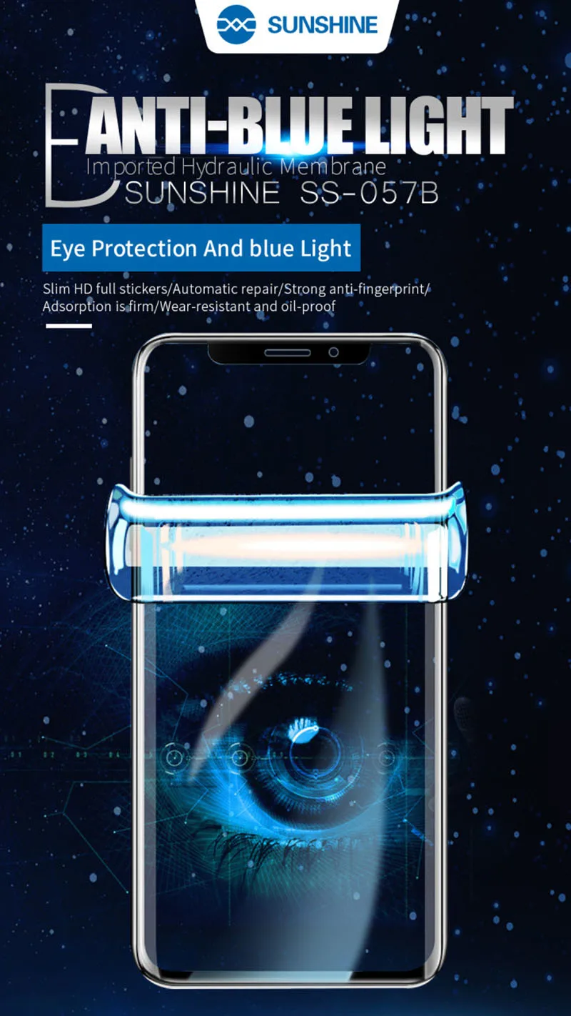 

Sunshine SS-057B Flexible Hydrogel Film for SS-890C Machine Cutting Front Film Anti-blue light Transparent Protector Film