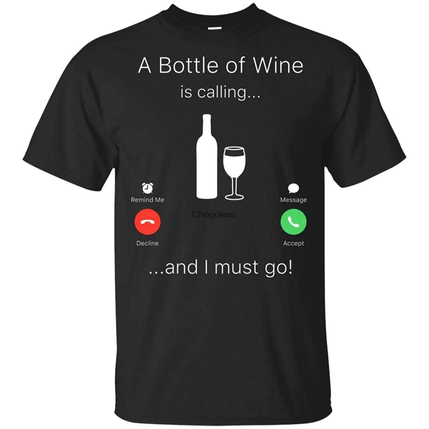 Подлинный магазин бутылка вина звонит и я должен пойти на экран телефона подарок