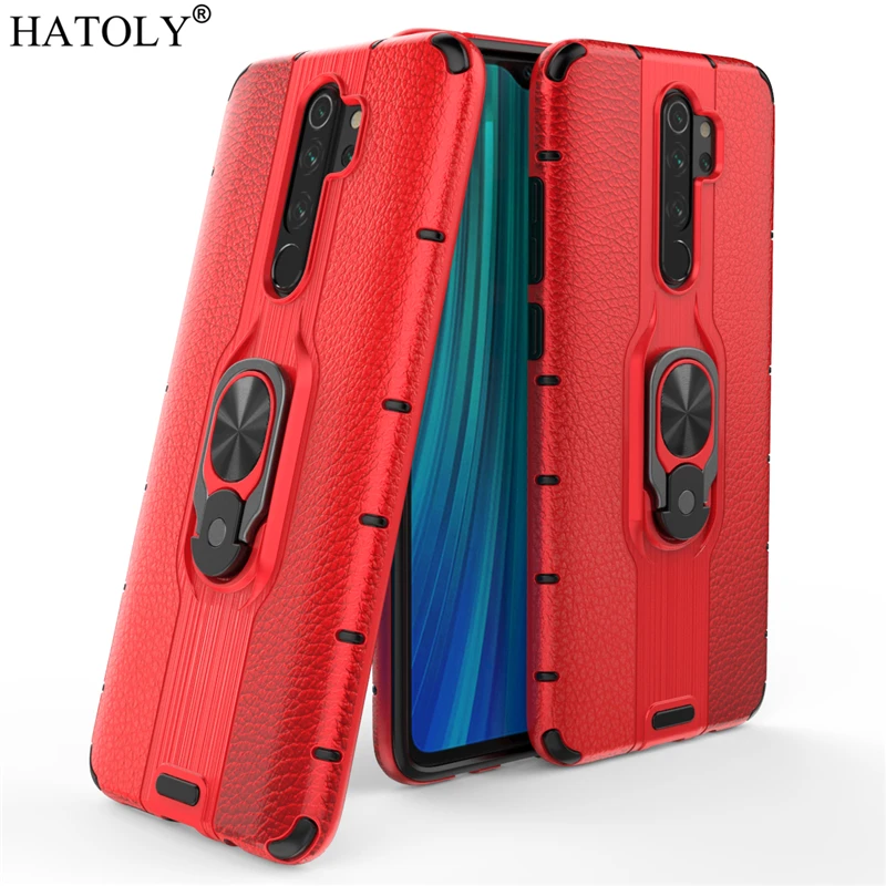 Для Xiaomi Redmi Note 8 Pro Чехол для армированный чехол с кольцом пальца резиновый жесткий