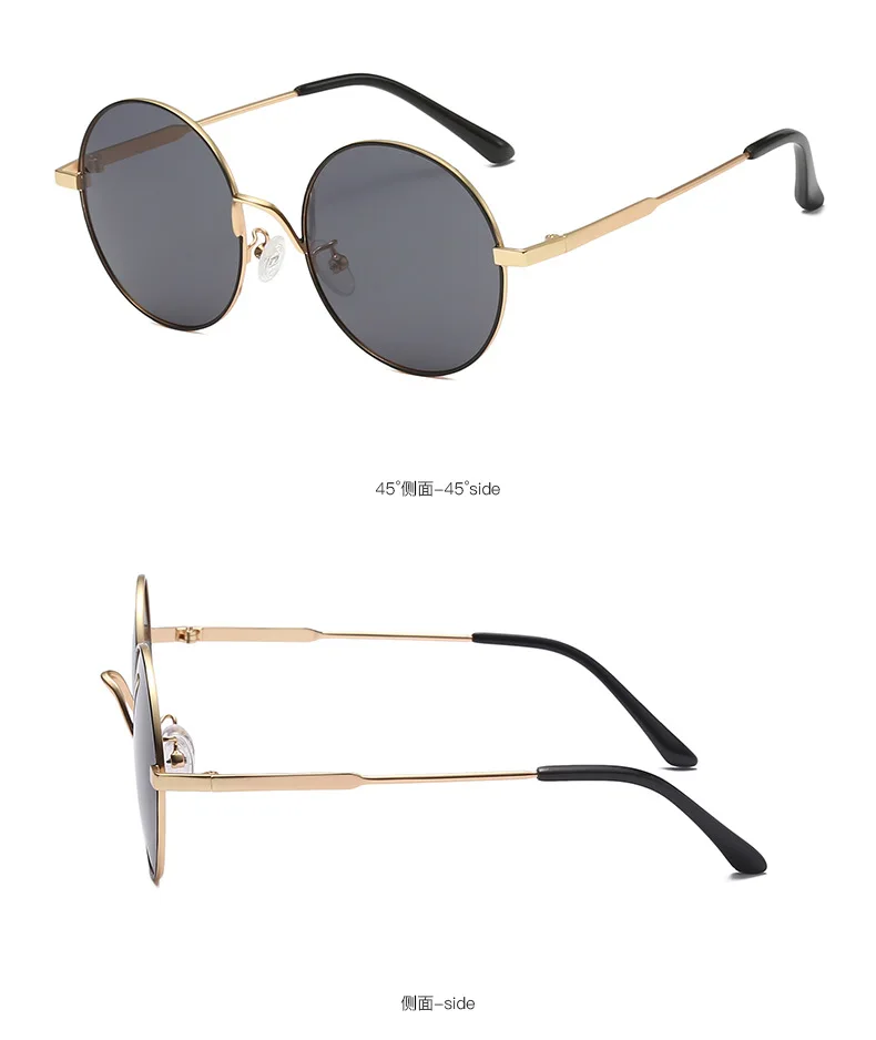 

Fashion Retro Round Sunglasses Women Sun Glasses Lens Alloy Kids Sunglasses Female Eyewear Frame Driver Goggles Car Accessories