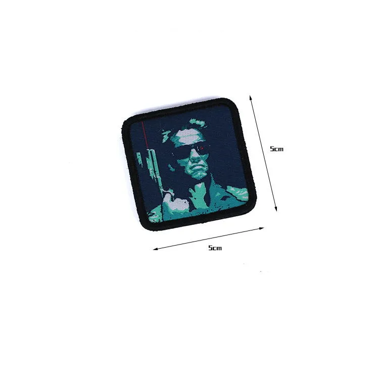 Персонажа из фильма T 800 будущее воин заплата вышивки плетения липучки повязки