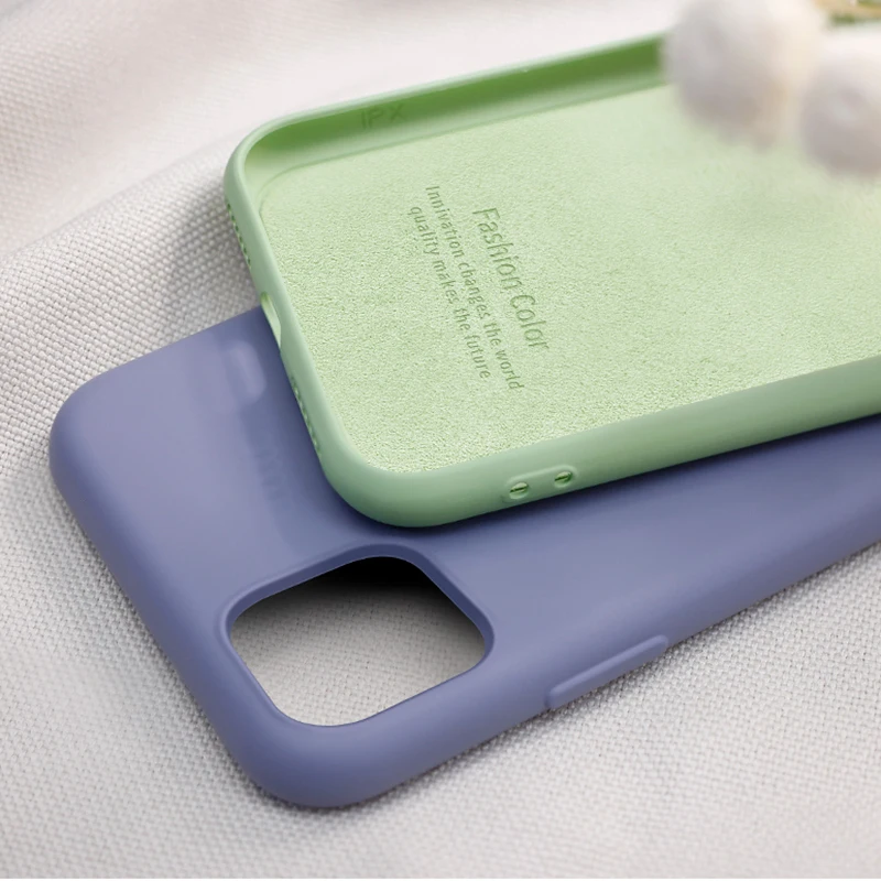 Роскошный оригинальный жидкий силиконовый мягкий чехол для телефона iPhone 11 Pro X Xs
