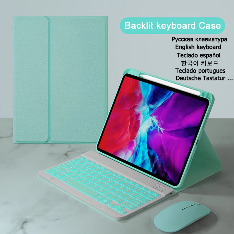 

Keyboard Cover Funda for Samsung Galaxy Tab A7 10.4 2020 Keyboard Case for Samsung Galaxy Tab A7 SM-T500 T505 Backlit Keyboard