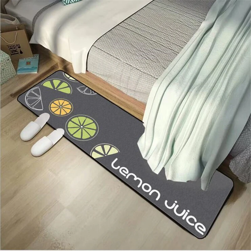 Мягкий серый кухонный коврик Bubble Kiss длинные коврики желтого зеленого лимона из