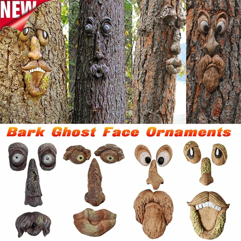 

Пасхальное украшение, уличное садовое дерево, лай, призрак, лицо, кормушка для птиц, полимерное украшение для лица, креативный реквизит, деко...