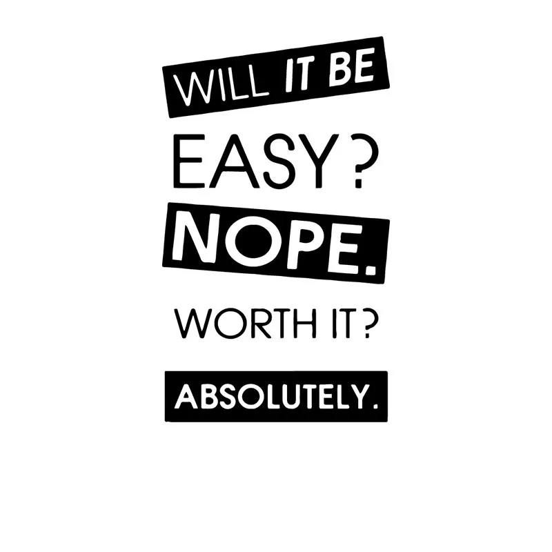 Офисная комната будет легко не стоит того абсолютная буква виниловые наклейки на