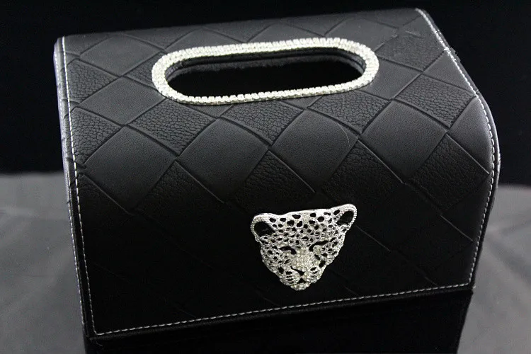 Высококачественный чехол из натуральной кожи для салфеток в автомобиле крутой с