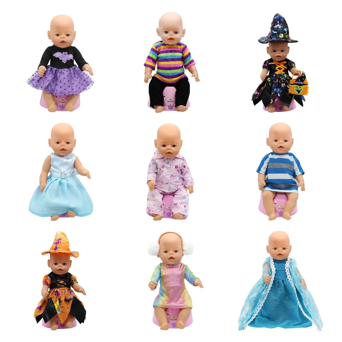 High Quality Suit Doll Clothes Fit 18 inch 43cm Doll Clothes Born Babies Doll Clothes For Baby Birthday Festival Gift