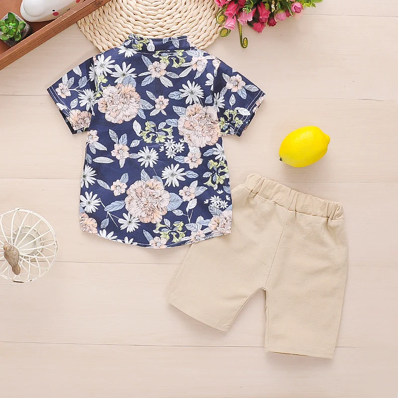 Комплект летней одежды для мальчиков детские модные официальные костюмы детская