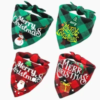 double sided dual use pet puppy cat scarf bandana christmas triangle scarf for dog small large washable adjustable accessories