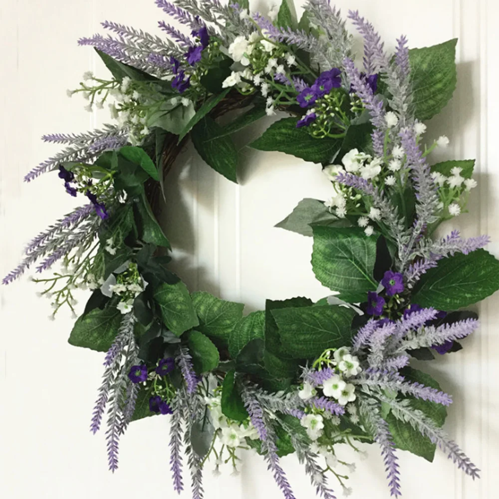 

Wreath Artificial Flower Wreaths Home Decortion Festive Party Photo Supplies 46CM For The Front Door Spring Hangging Garland