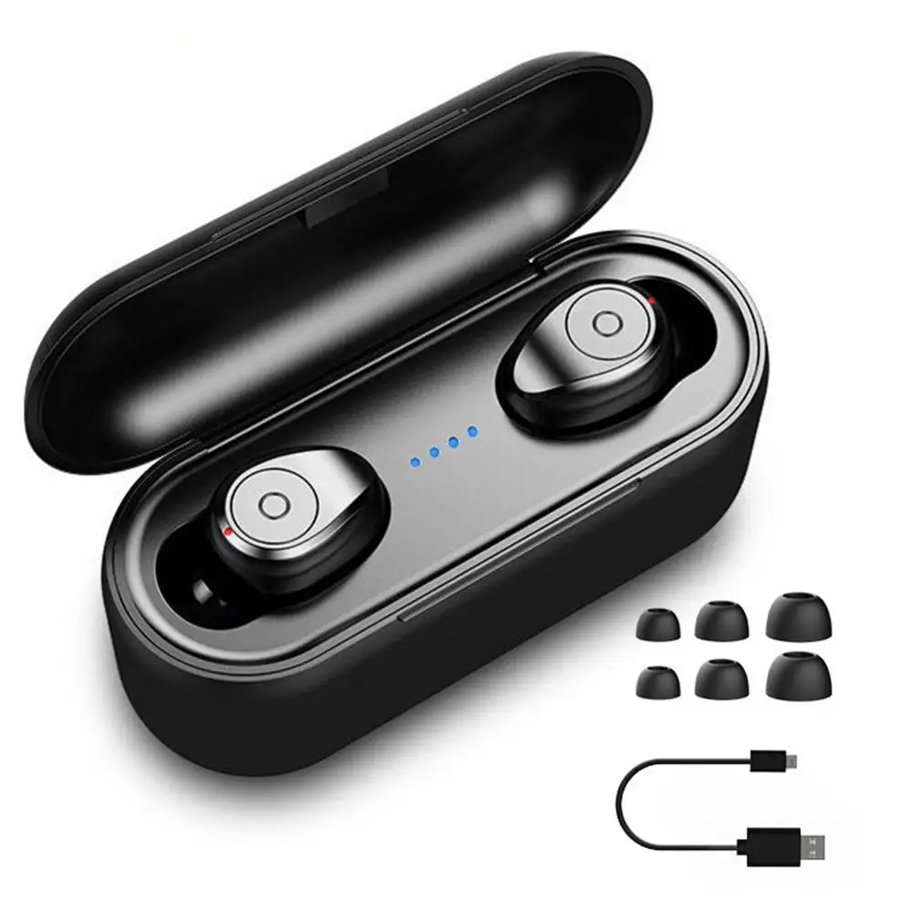 Breathable Light F9 TWS Bluetooth 5,0 спортивные наушники стерео Беспроводная Hi-Fi гарнитура 7 стилей невидимые мини-наушники с светодиодный зарядным устройством для телефона - Цвет: Breathable Light