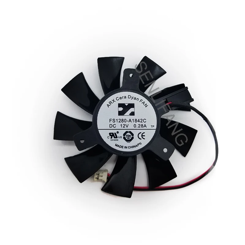 Для ARX FS1280 A1842C DC 12V Dia. Двухпроводный серверный безрамочный вентилятор 75 мм c. T.C 40