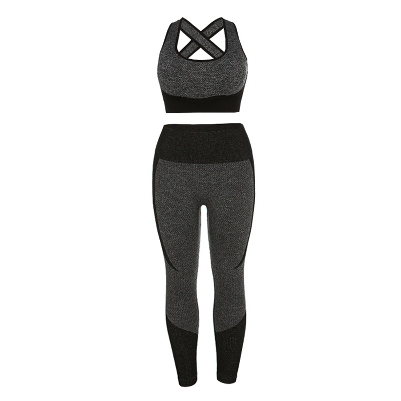 

2021 summer new women's open back slim seamless Yoga Fitness suit