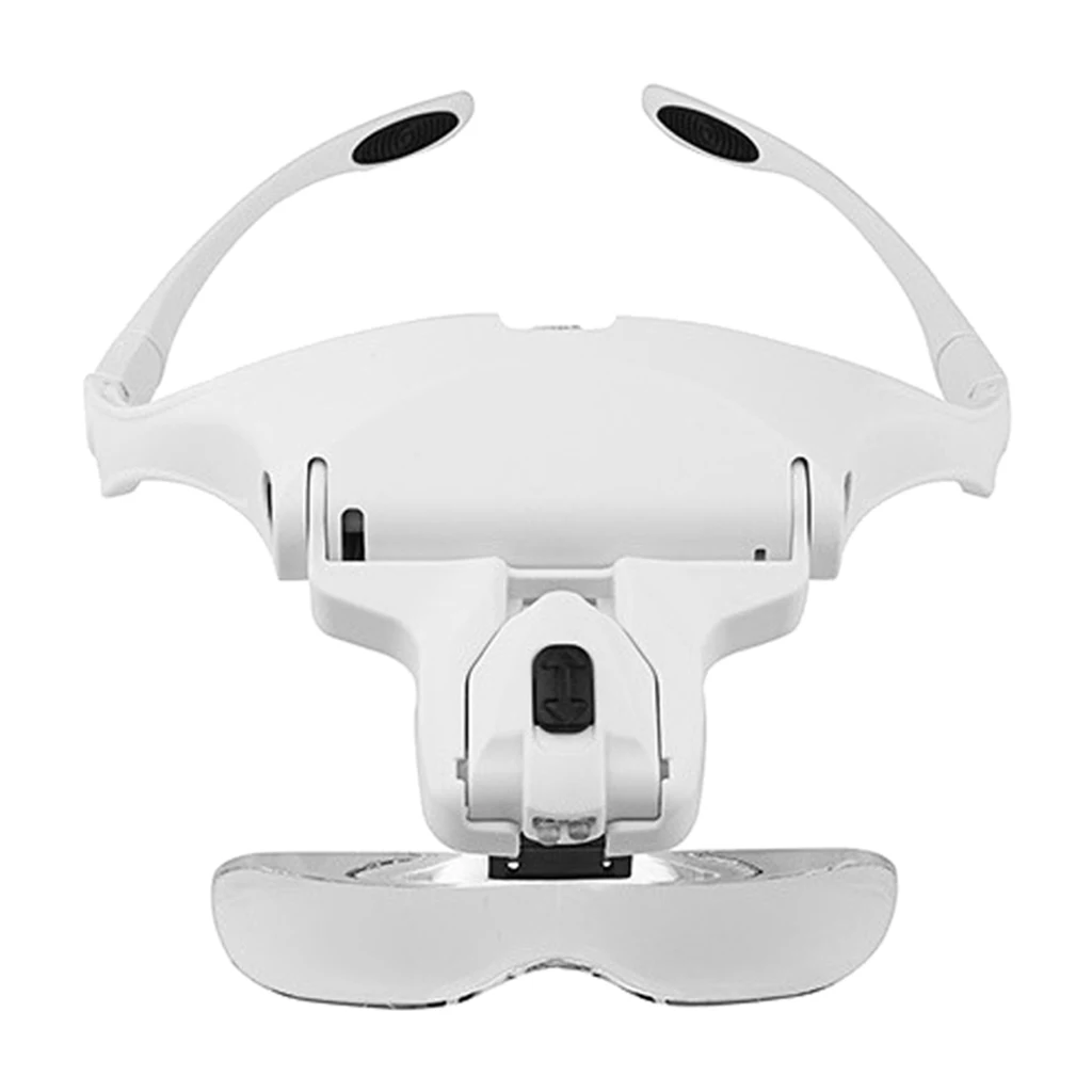 

Glass LED Head Loupe Jeweler Watch Illuminated Magnifier 220x145x80mm 5 Lens