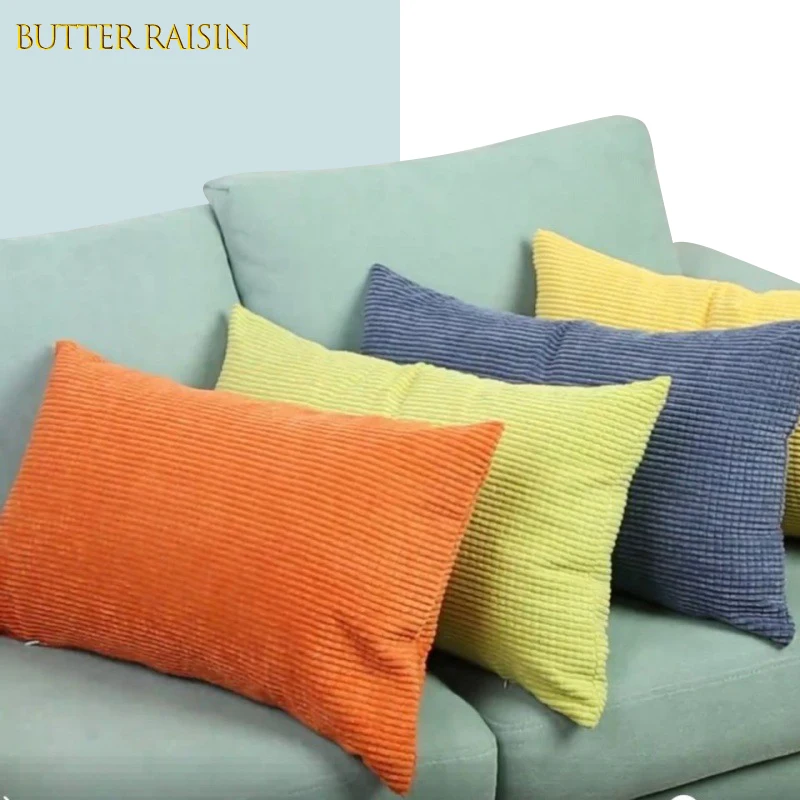 

Sofa Pillow Case 15 Colors Corduroy Fabric Pillowcase 30x50cm/30x60cm/40x60cm/40x70cm/50x70cm/60x80cm Cushion Cover Without Core