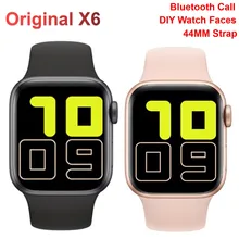 IWO 12 X6 Smart Watch 44MM Series 6 Bluetooth Call Heart Rate Blood Pressure Waterproof Women Men Smartwatch PK X7 T500 IWO 13