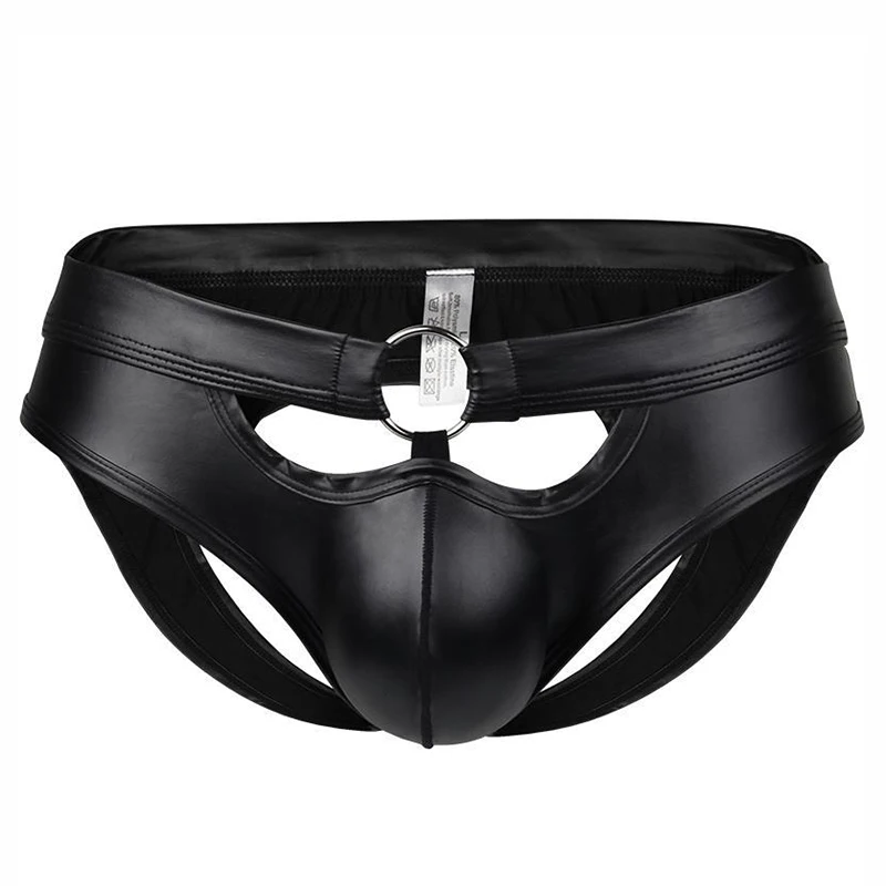 

Трусы-стринги для мужчин, Эротическое нижнее белье для мужчин, из искусственной кожи