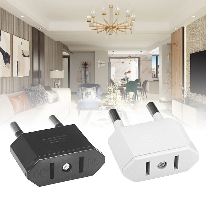 

1Pc Euro to USA Adapter Europe Outlet Plug Adapter Universal Input from USA to Europe Travel Power Plug Adapter 16 250V