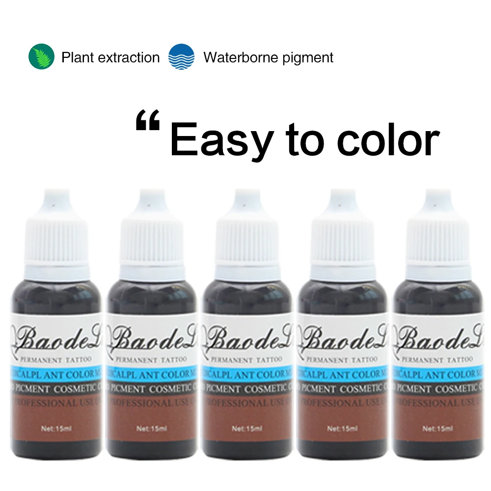 Перманентный макияж для бровей чернила Губ Линия глаз тату цвет микроблейдинг