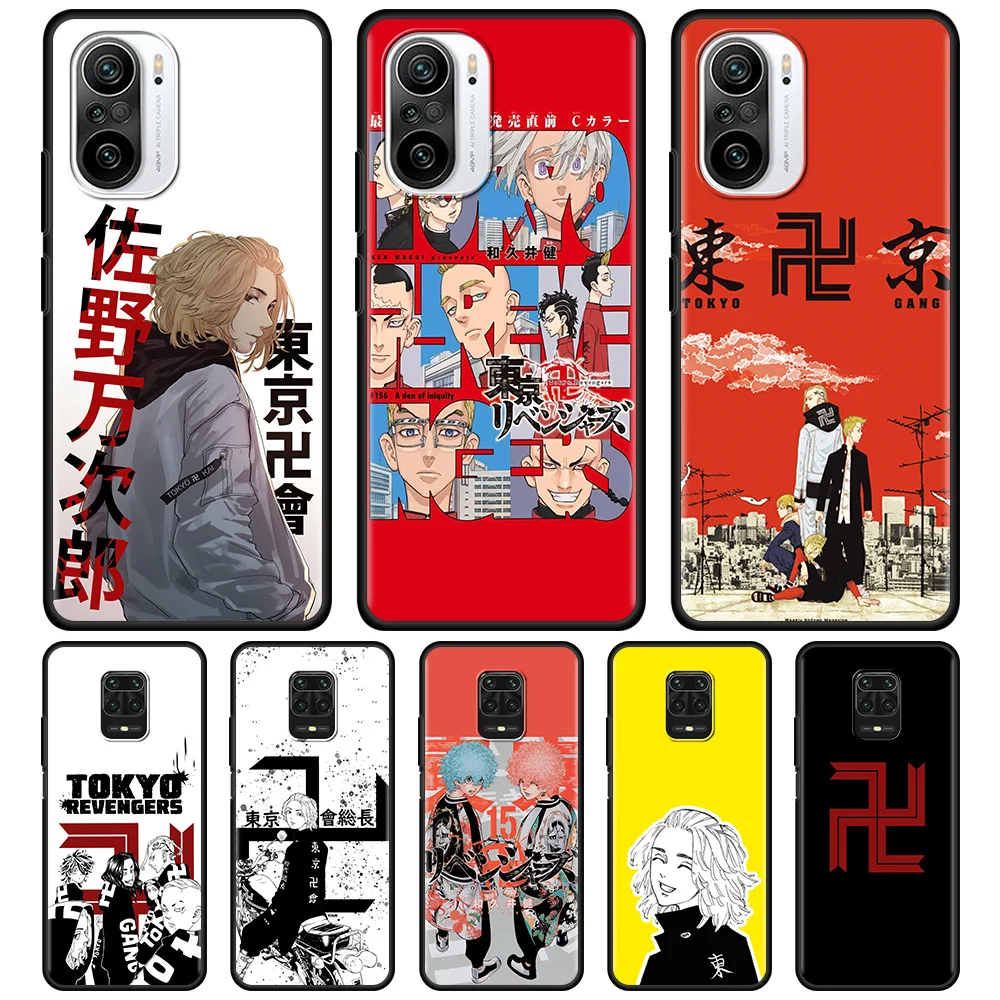 

Soft TPU Case For Xiaomi Redmi Note 10 9 10T 9T 8T 8 9A 9S 8 8T 7 Pro Lite Cover Black Fundas Anime tokyo revengers