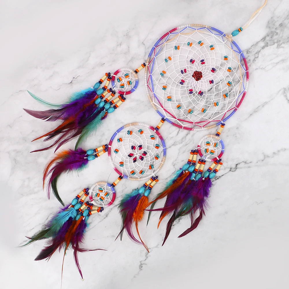 

Girls Room Decor Ornaments Dream Catcher Indian Feather Hanging Arts Nordic Wall Decoration Dreamcatcher Wall Pendant