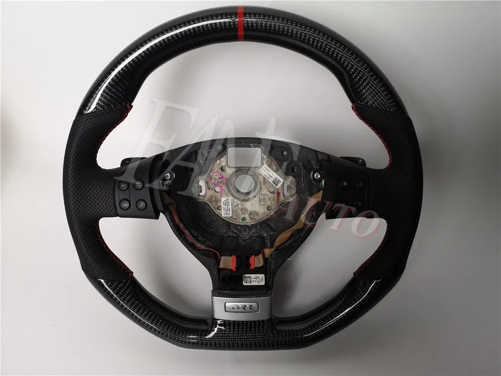 Руль из настоящего углеродного волокна для Фольксваген Гольф Mk5 5 GTI 2003-2009
