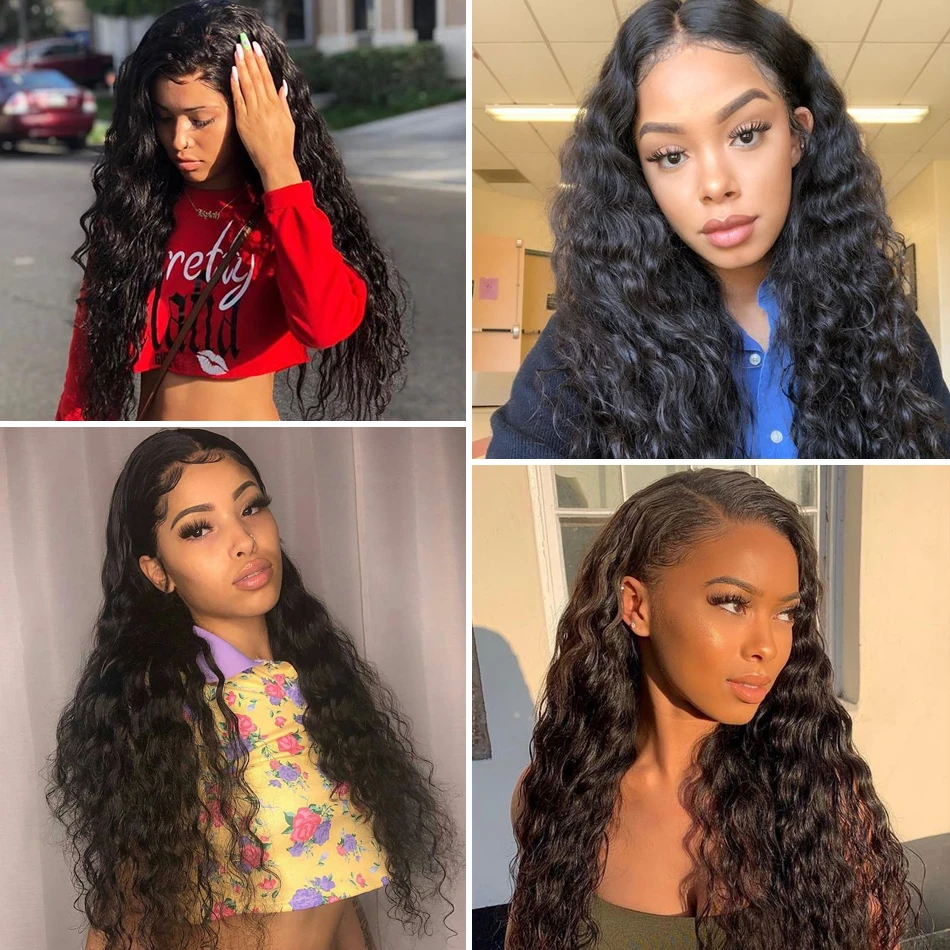 Mscoco 13х6 парик с кружевной передней частью волнистой водой парики человеческие