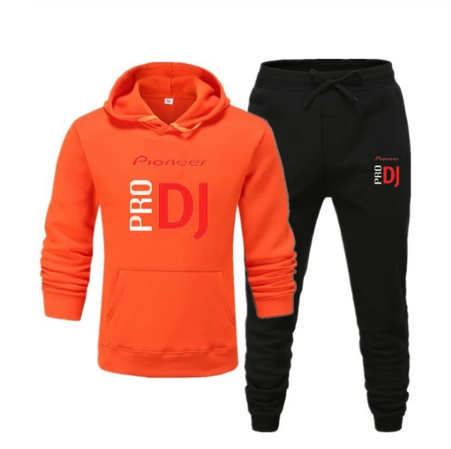 

New fashion pro dj hooded sweatshirt men sportswear + sport pants casual set harajuku hooded hip hop men hooded sweater su