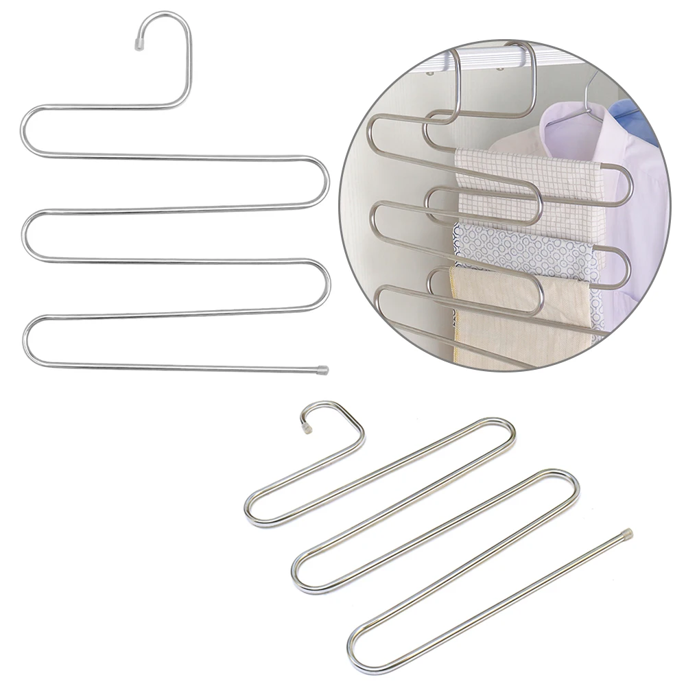 Многофункциональная многослойная s-образная стойка для брюк из нержавеющей