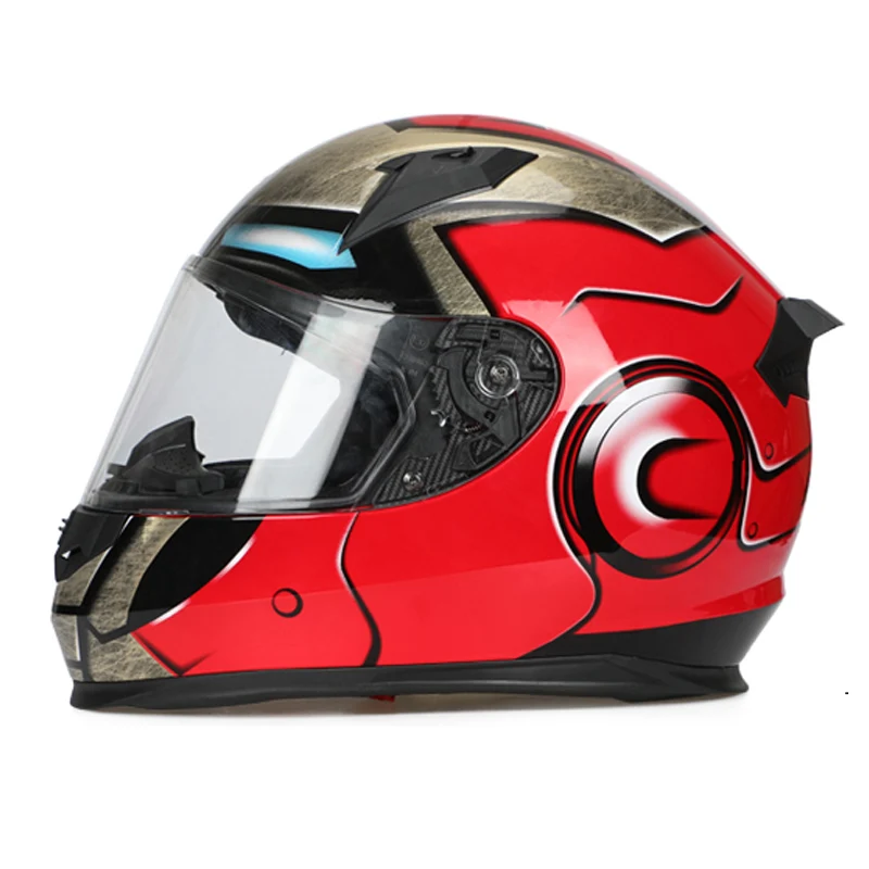 Легкие аэродинамические удобные мотоциклетные шлемы DOT на все лицо одобренные