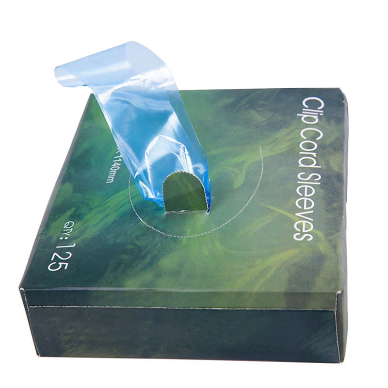 125 шт./упак. татуировки Клип шнур рукава Сумки поставить одноразовые чехлы для