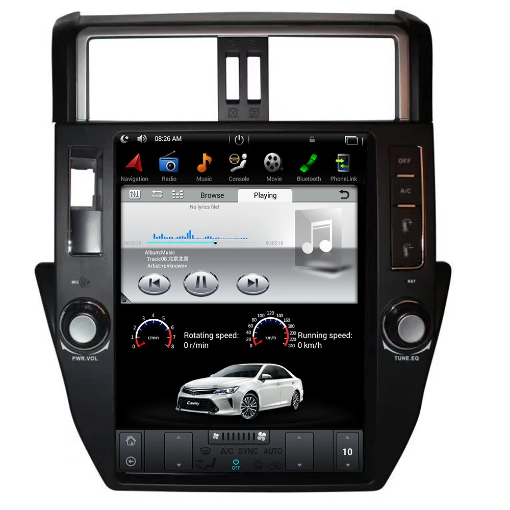 10 4 дюймовый вертикальный экран Tesla Style Android 9 0 автомобильный DVD-плеер GPS для TOYOTA Land