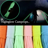 high quality 510 meters survival paracord luminous rope camp glow paracord 7 strands lanyard ropes outdoor ropes